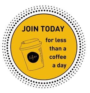 Join Today for less than a cup of coffee