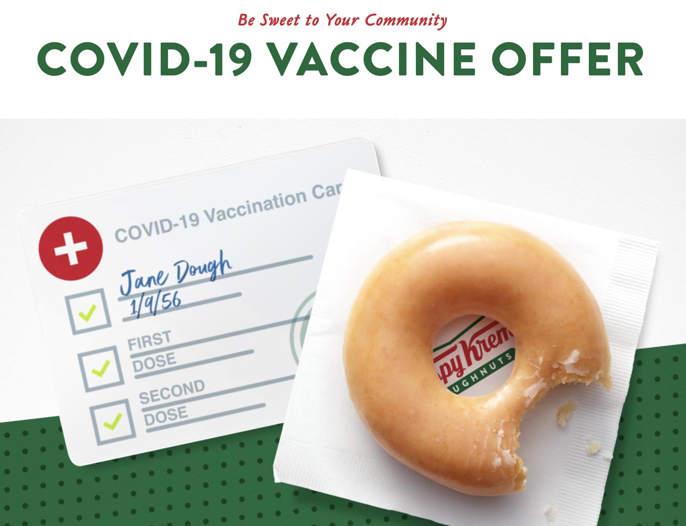 Krispy Kreme | Covid-19 vaccination offer: free donut