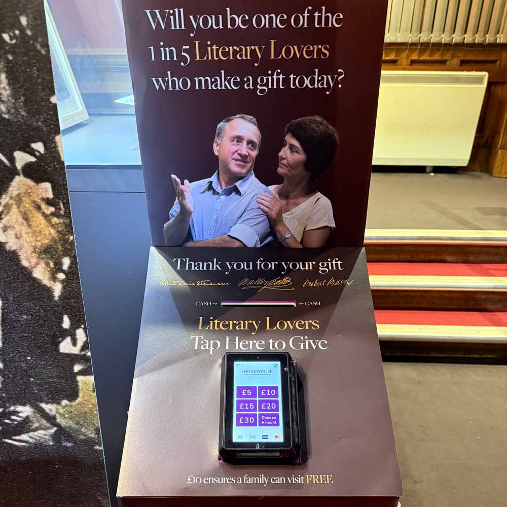 The new design for the donation box we created with the theme of "Literary Lovers"